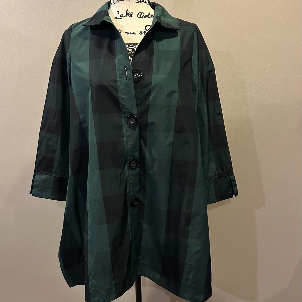 Ic Collection Plaid Button Front Jacket - image 4